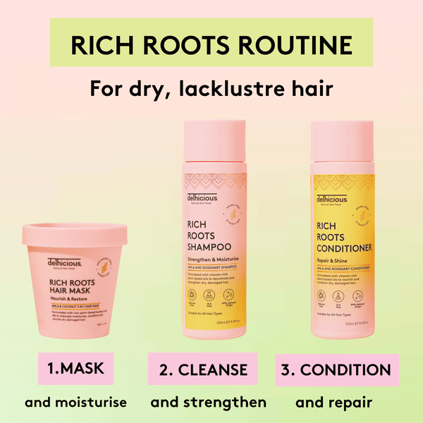 RICH ROOTS HAIRCARE STARTER KIT - SHAMPOO, CONDITIONER & 3-IN-1 MASK